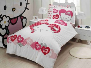 Комплект постельного белья Altinbasak Hello Kity Valentino