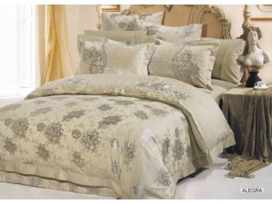 Комплект постельного белья Элит жаккард с вышивкой Alegra