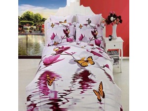 Комплект постельного белья BUTTERFLY сатин 3D