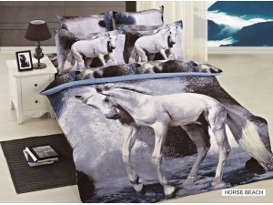 Комплект постельного белья HORSE BEACH сатин 3D Exclusive