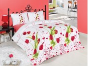 Постельное белье Majoli Bahar teksil Sine v2 Kirmizi
