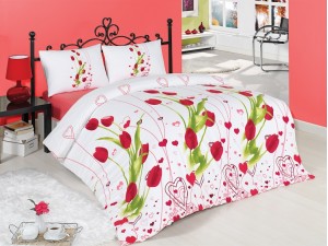 Постельное белье Majoli Bahar teksil Sine v2 Kirmizi
