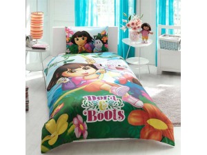 Комплект постельного белья на резинке ТАС Dora and Boots