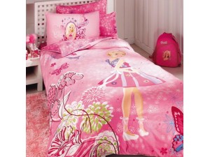 Комплект постельного белья на резинке ТАС Barbie Butterfly